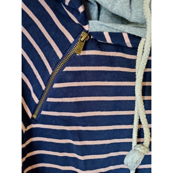 Ampersand Avenue Navy Pink Double Hood L/S Striped Hoodie Pockets Size XXXL - Picture 2 of 13